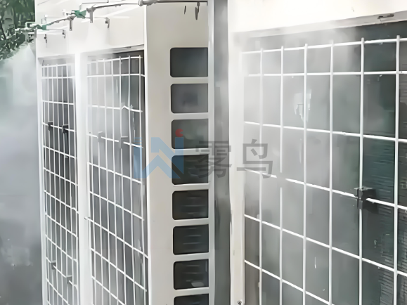 山西機房噴霧降溫節能案例分析，通信機房數據中心風冷式空調室外機噴霧降溫系統